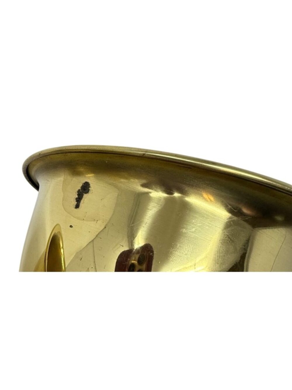 Vintage Set of 3 Brass Footed Bowls Planters Cachepots Mid Century Decor 1960s - Picture 5 of 6